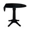 International Concepts Round 42 in Round Dual Drop Leaf Pedestal Table, 36.3 inH, Black, 42 W, 42 L, 36.3 in H, Wood K46-42DPT-27B-6B - alternate 3